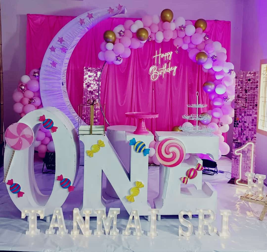 First Birthday Decoration For Girl – Theme My Party
