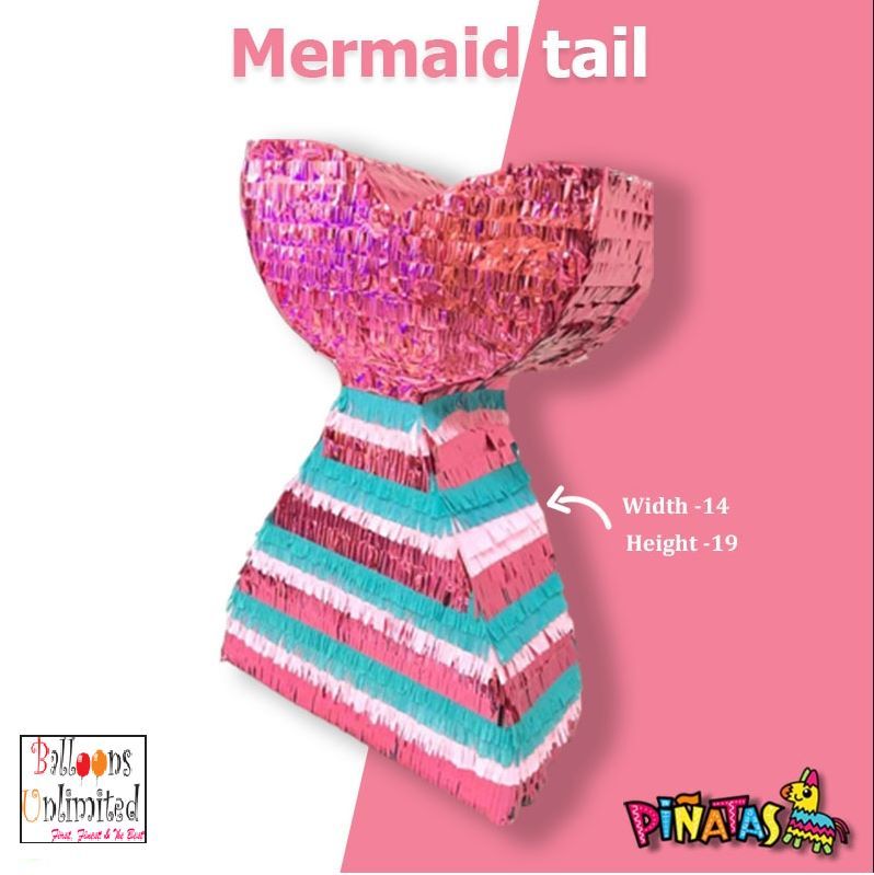 Birthday mermaid tail piñata party