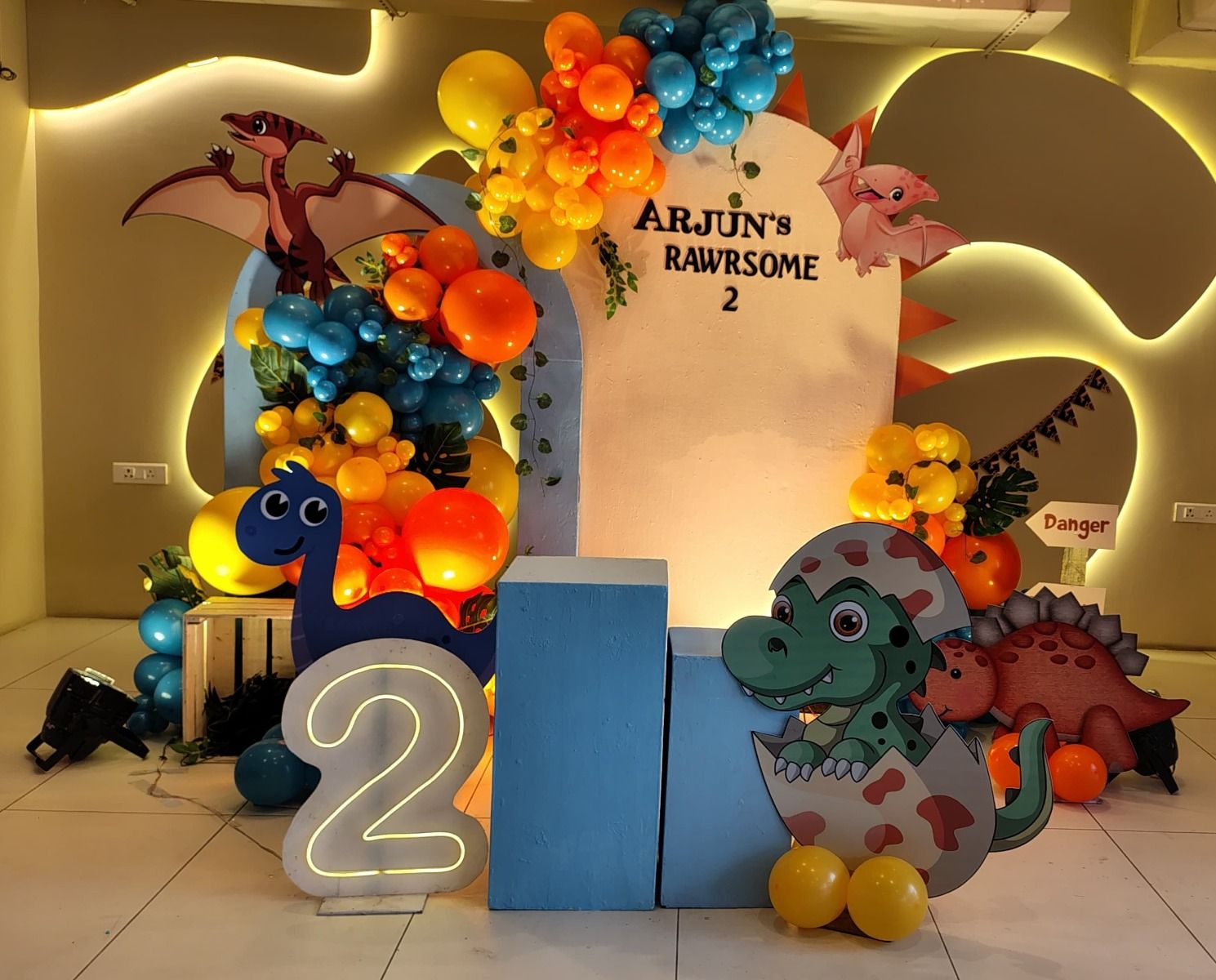 Two-rassic World Birthday Decoration