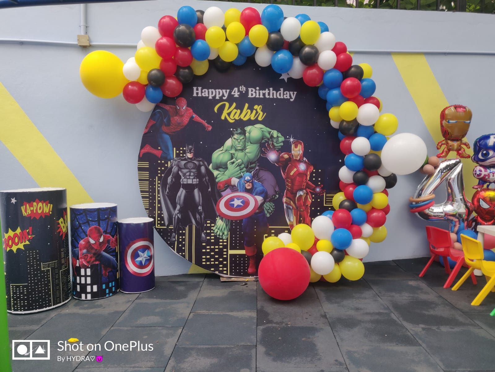 super heroes theme party decoration
