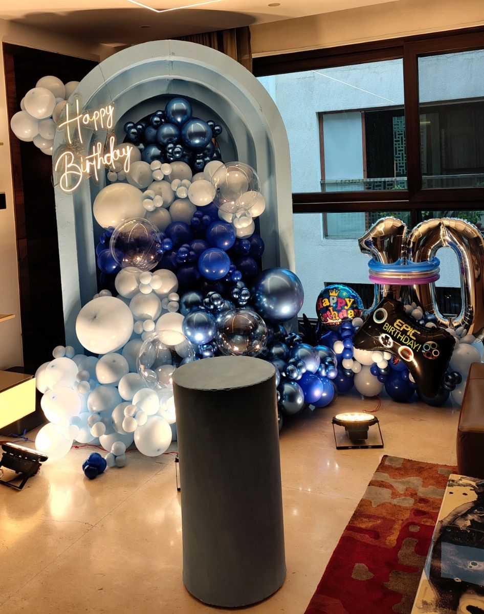 Blue Storm Birthday Decoration