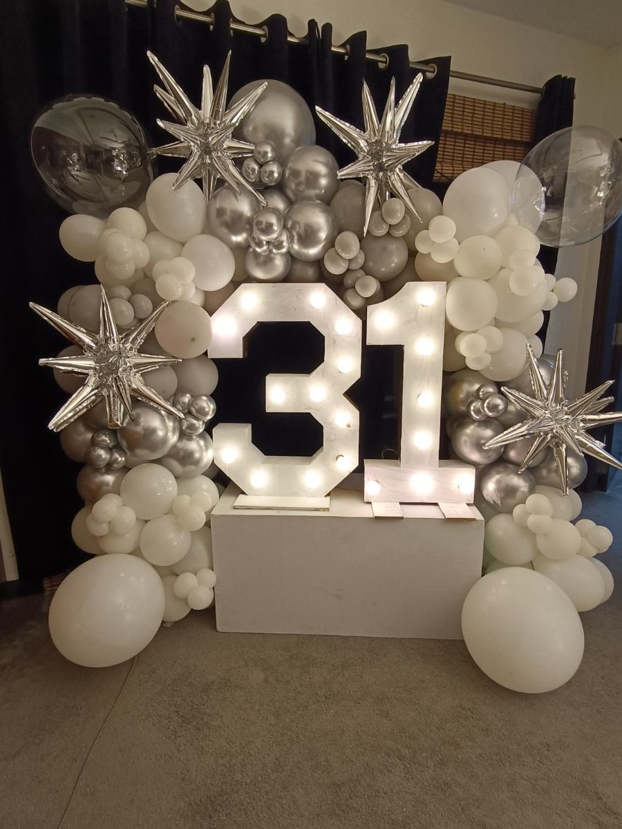 Starry Silver 31st Birthday Display