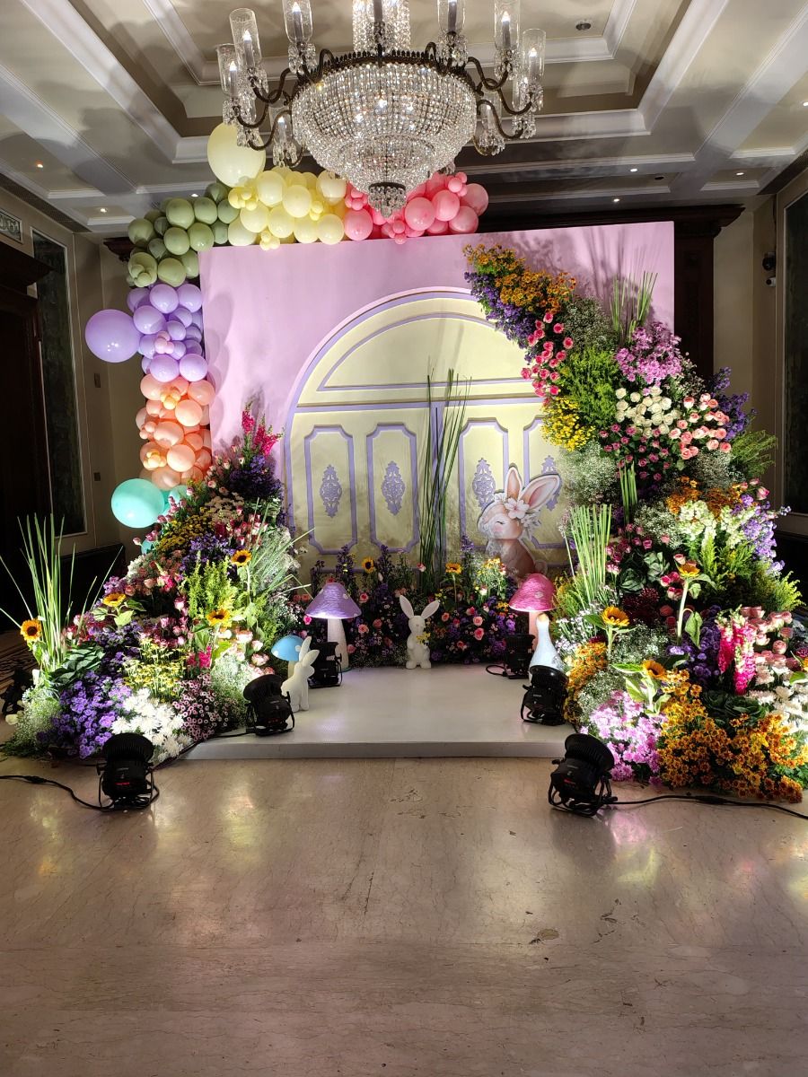 Easter Bunny Garden Party Setup