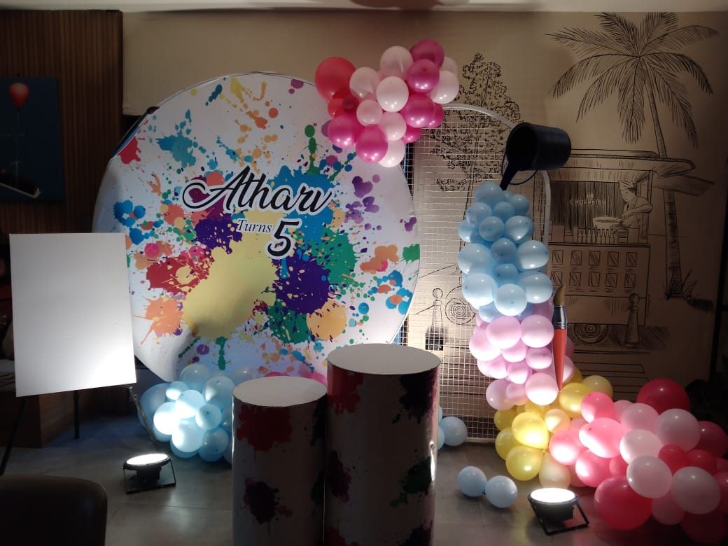 Color Splash Art-Themed Birthday Backdrop