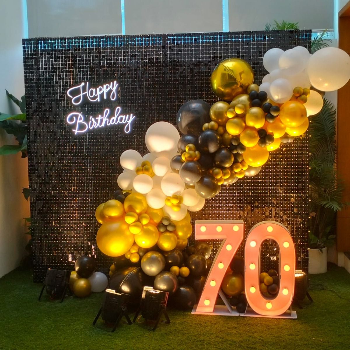 Bold and Bright 70th Birthday Decor