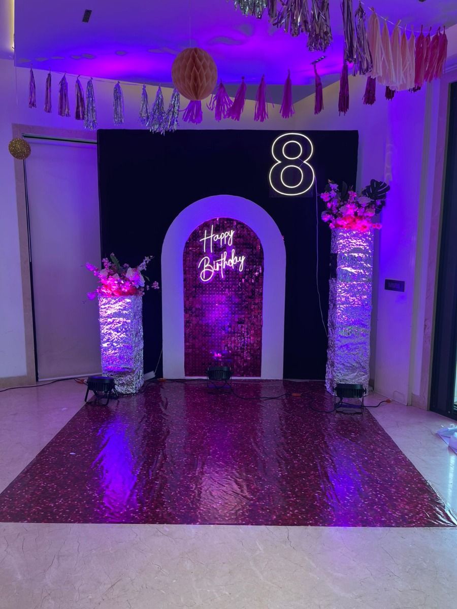 Illuminated Elegance Birthday Decor