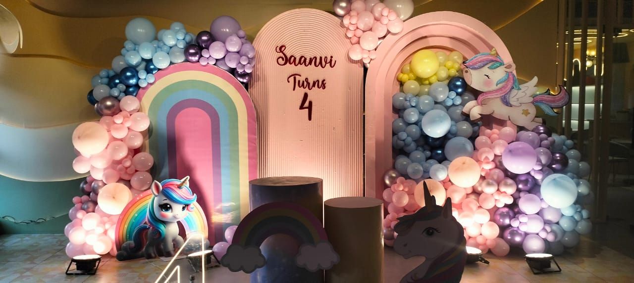 Rainbow Unicorn Dreamland Birthday Decoration