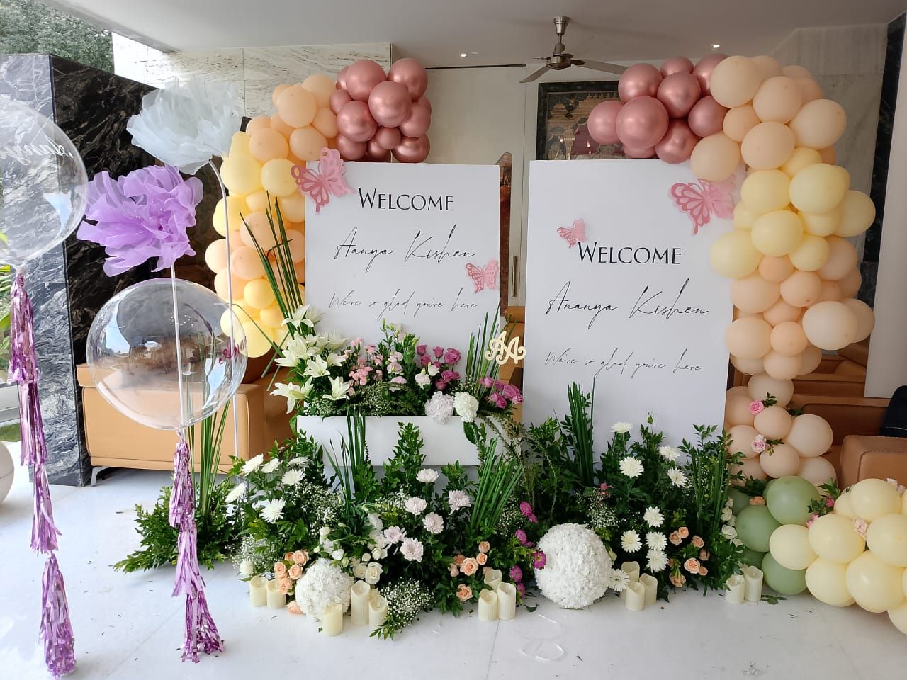 Ananya’s Floral Oasis Birthday Decoration