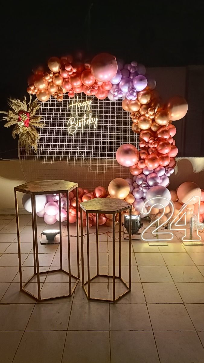 Classic Balloon Arch Birthday Display