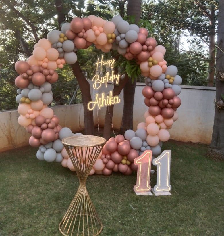 Elegant Outdoor Birthday Backdrop