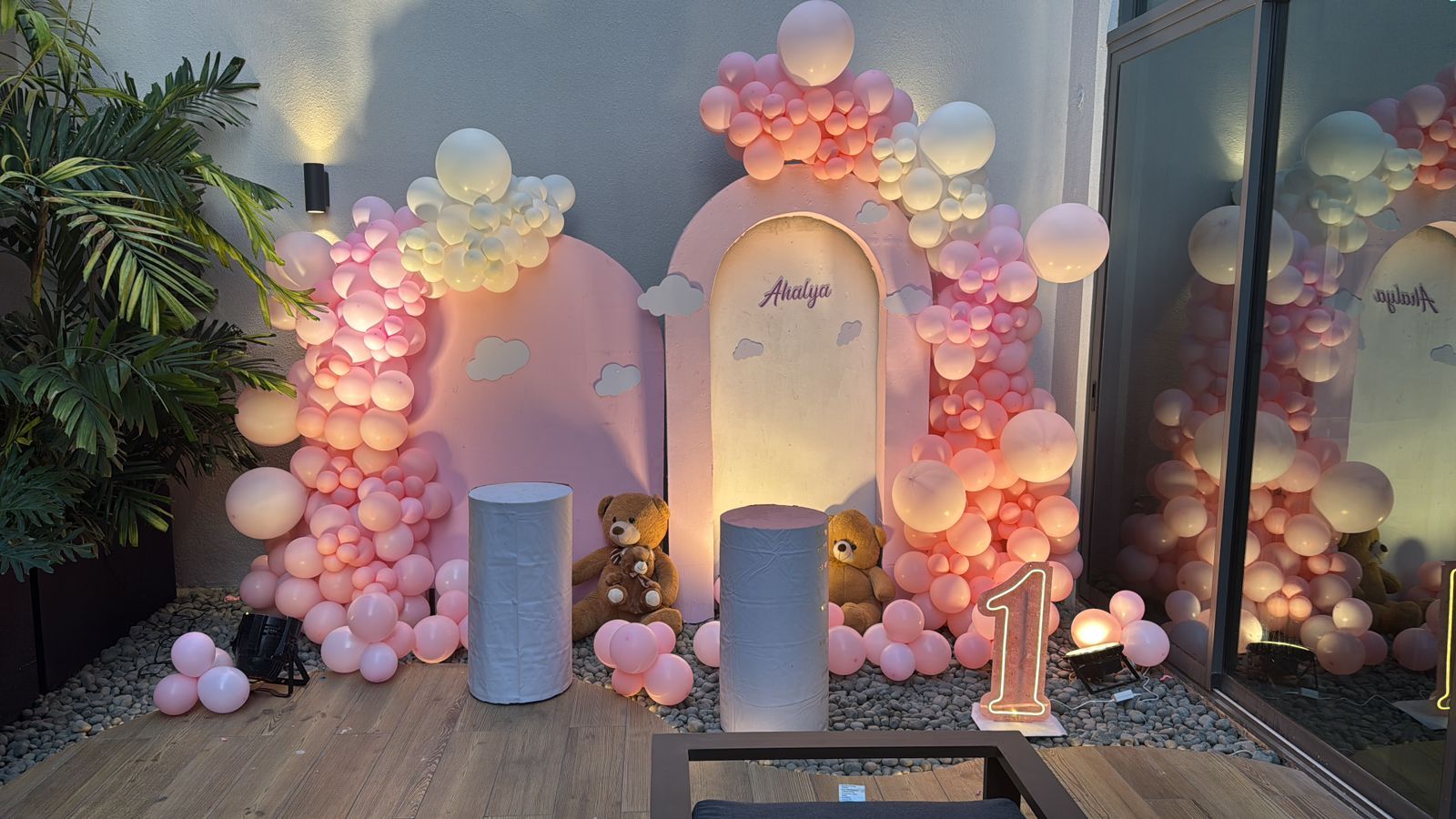 Blush Balloon Bear Birthday Bash