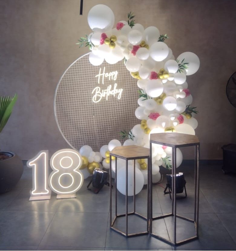 Opulent Bloomscape Birthday Decoration