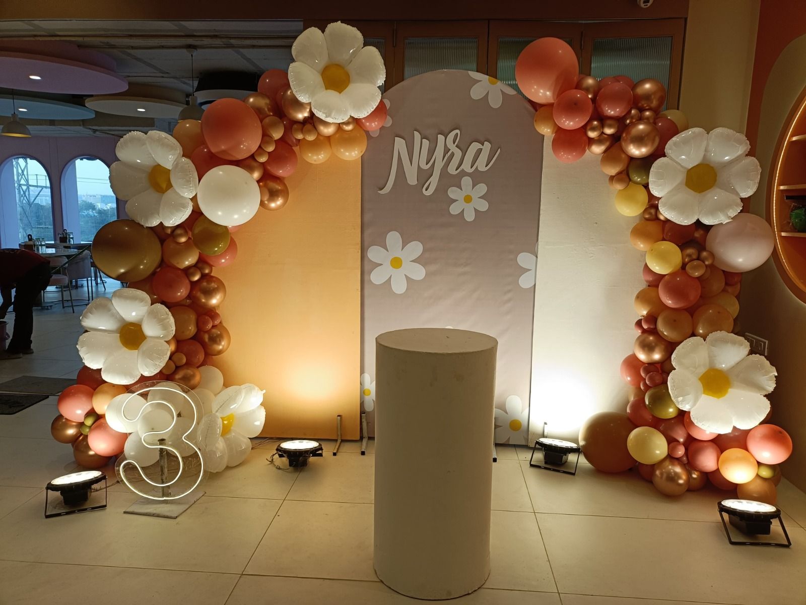 Golden Petal Party Setup