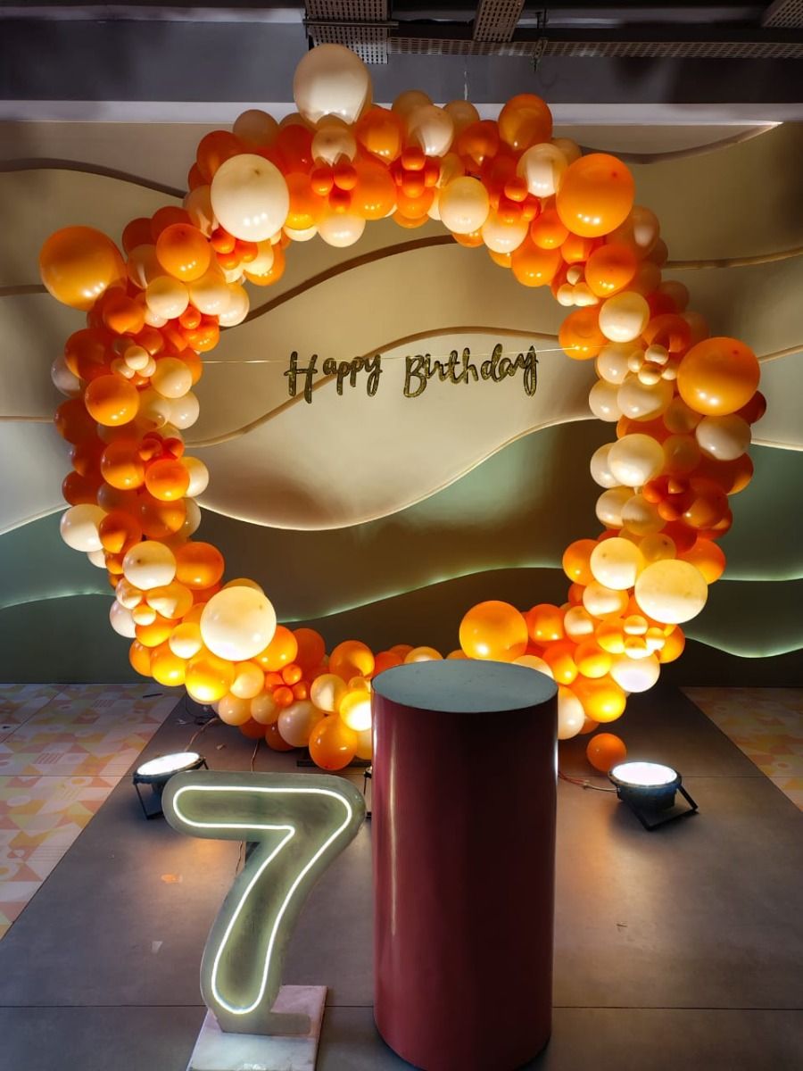 Amber Elegance Birthday Setup