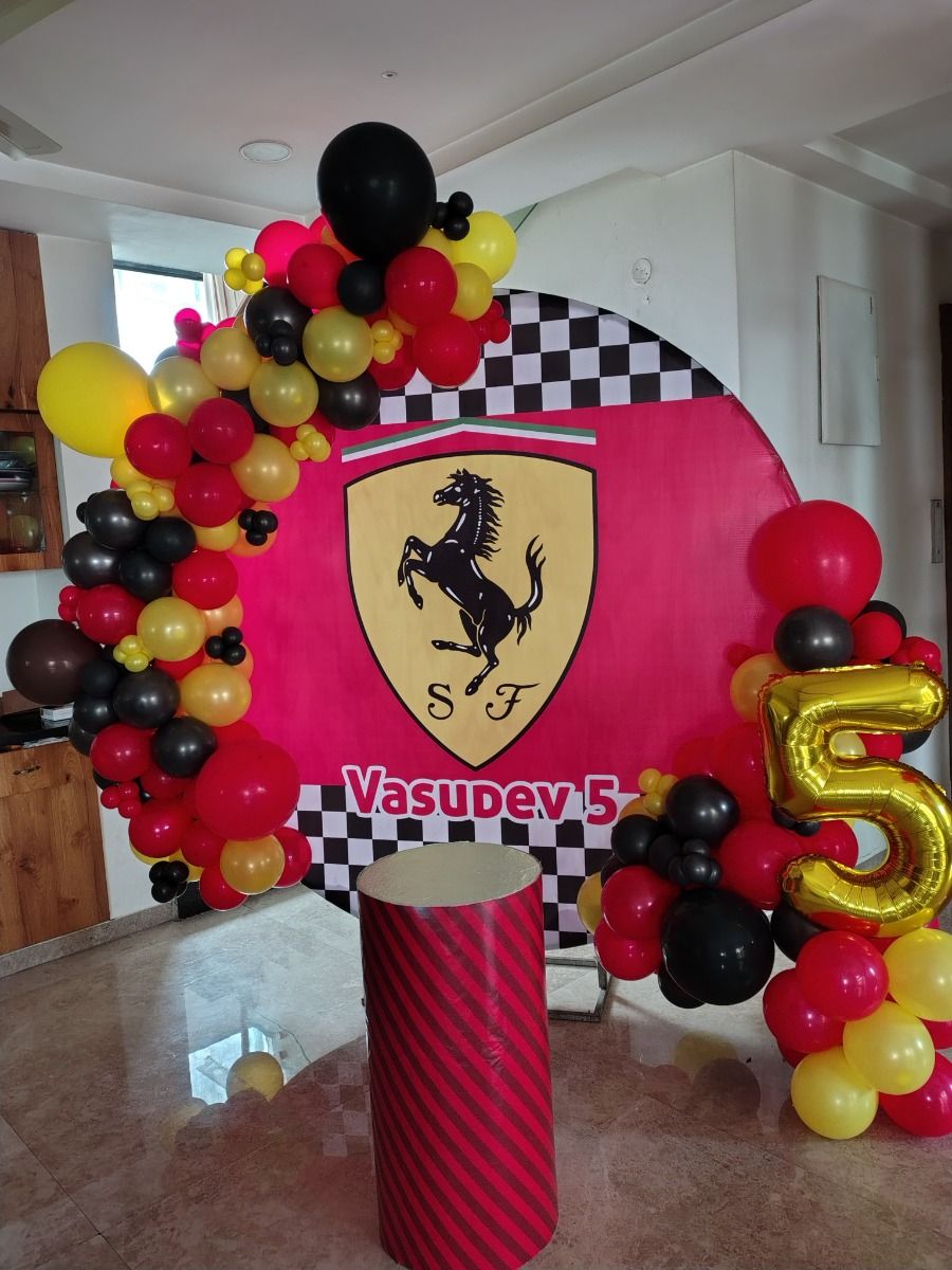 Scuderia Ferrari Themed Party Setup