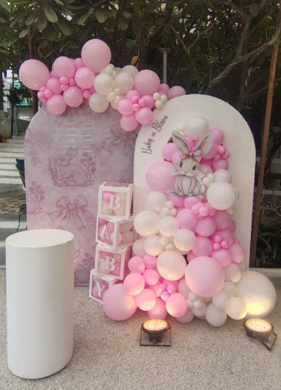 The Whimsical Bunny Baby Shower Setup