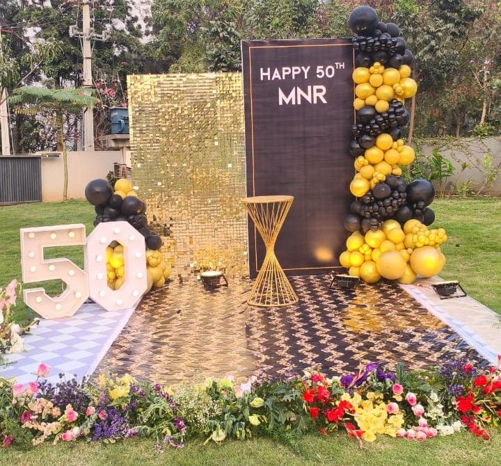 50th Classic Noir Birthday Decoration