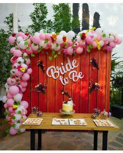 Bridal Shower Organic Arch With Flex Backdrop