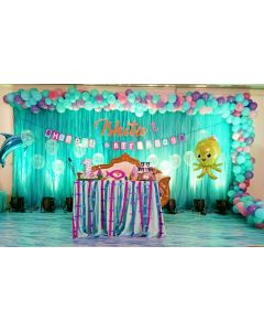 Birthday Under Water Theme Cloth Backdrop