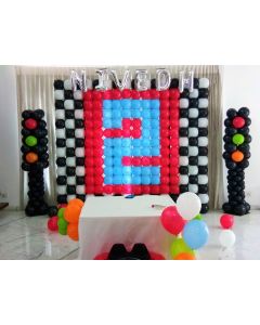 Birthday Traffic Theme Balloon Wall