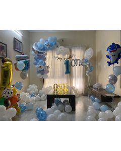 baby shark theme home birthday decoration 