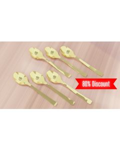 Gold PVD 6 Spoons Set