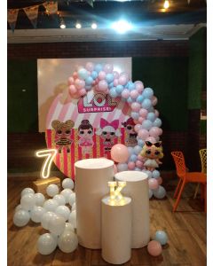 Power puff party theme decoration