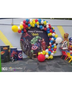 super heroes theme party decoration