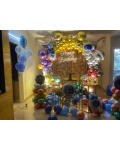 space theme birthday decoration