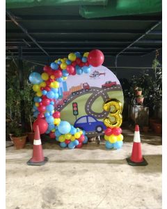 traffic theme birthday decoration