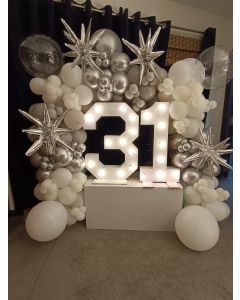 Starry Silver 31st Birthday Display