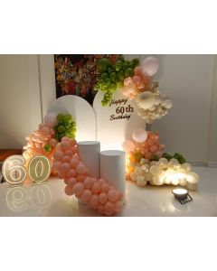 60th Birthday Balloon Wall