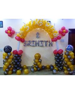 Balloon Arch with Columns with foils