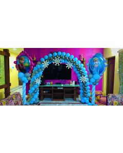 Home décor frozen theme with foil columns