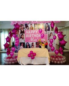 Flex photo cutout with balloon structure work