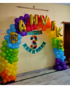 Rainbow arch with foil letter name