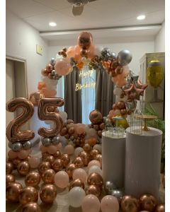 simple balloon decoration at home
