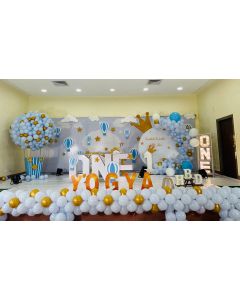 hot sir balloon birthday party decoration