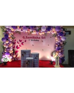 Purple Papillon Party Setup