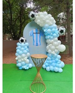 Soccer-Themed Balloon Arch Decoration