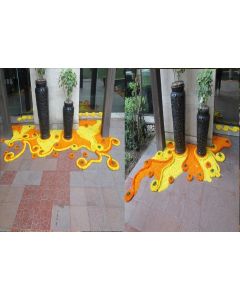 Rangoli with Flower for parties