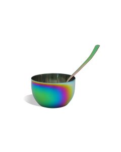 Rainbow PVD Coated Sweet Bowl with Spoon – FDA Approved & Eco-friendly
