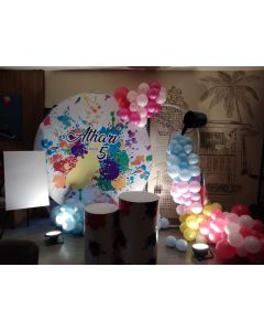 Color Splash Art-Themed Birthday Backdrop