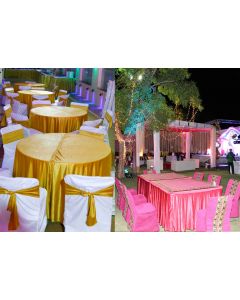 Round tables service in parties