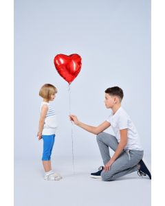 One Red Heart Foil Balloon 