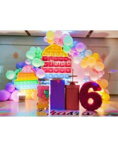 Rainbow Bubble Pop Birthday Decoration