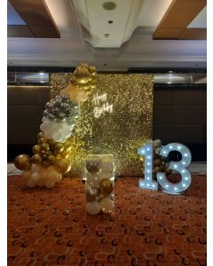 Luminous radiant shimmering Birthday Decoration