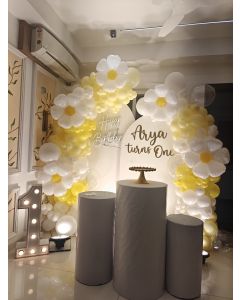 Radiant Blossoms Birthday Arch Decoration