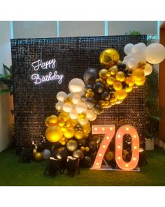 Bold and Bright 70th Birthday Decor
