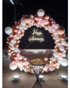 Anniversary Balloon Arch Backdrop